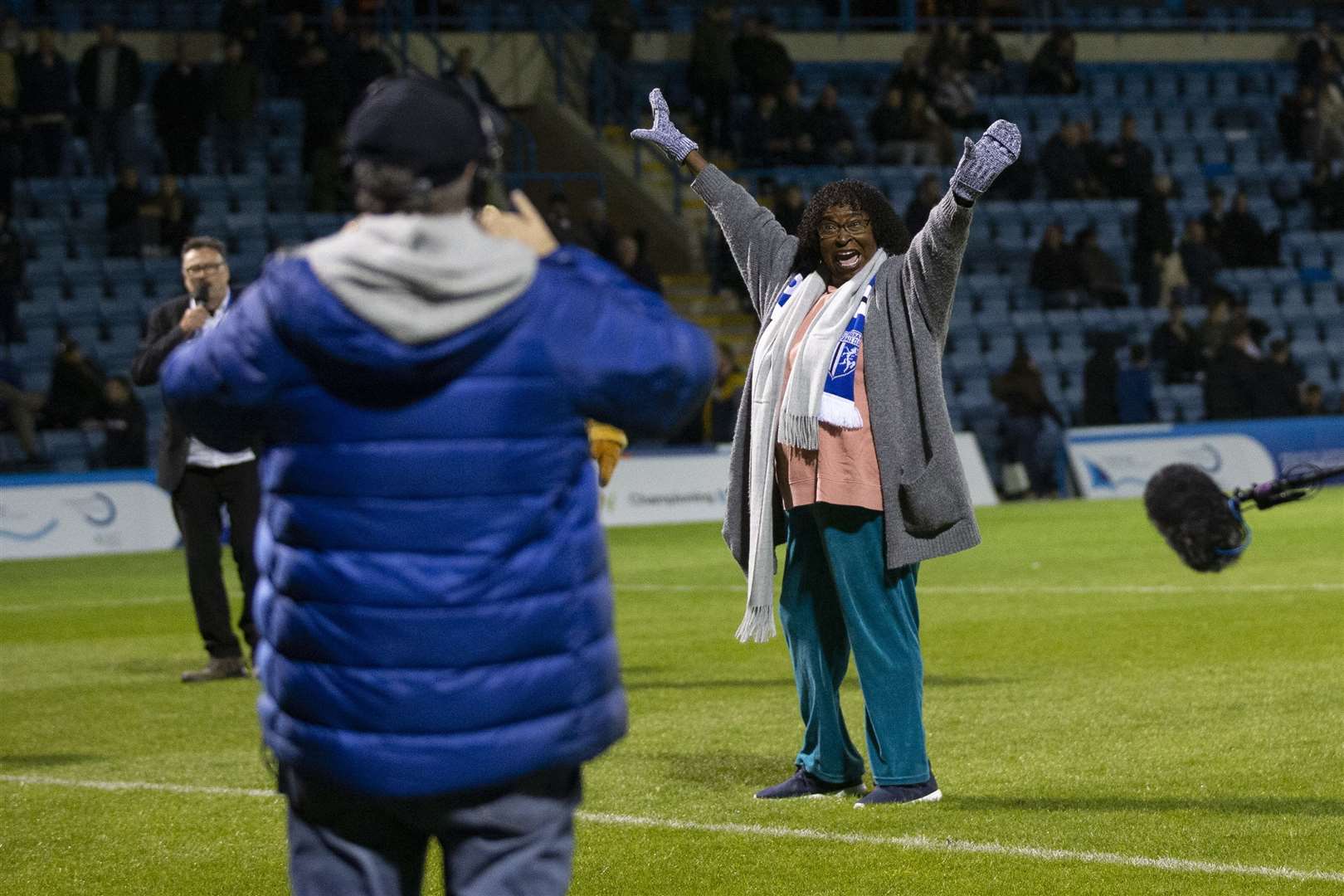 Doris celebrating her goal. Picture: Kent Pro Images