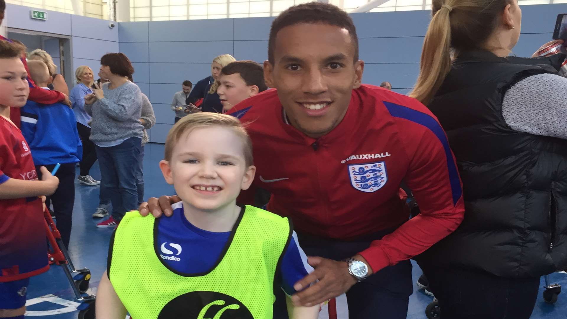 Harry met Newcastle and England under 21 international Isaac Hayden.