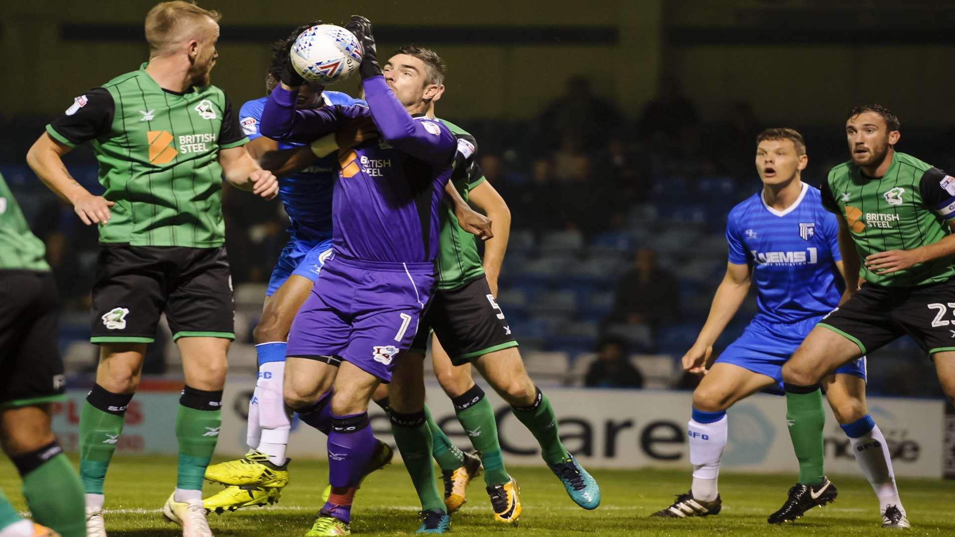 Scunthorpe keeper Matt Gilks denies Gills Picture: Andy Payton