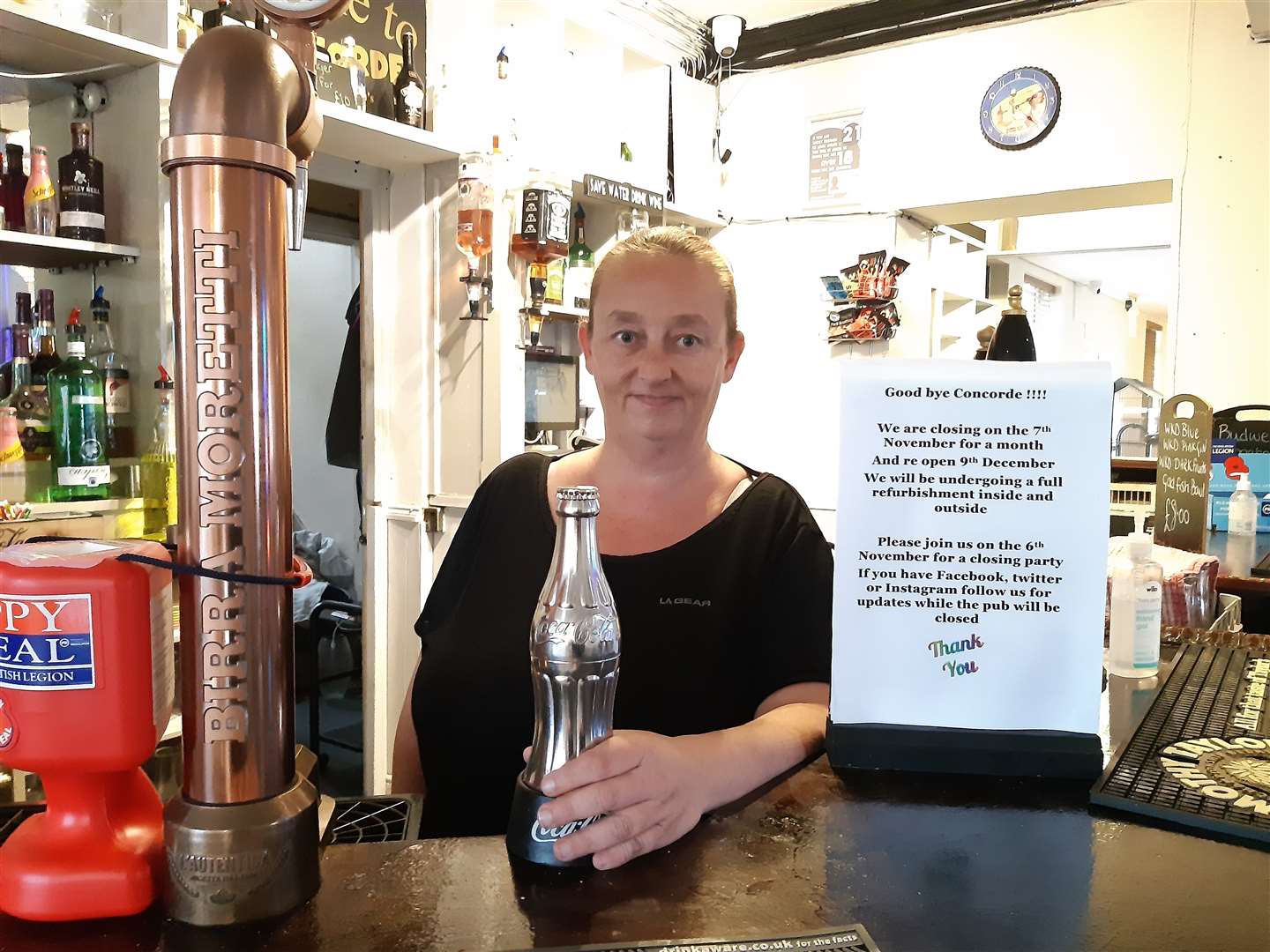 Concorde pub landlady Marian Strelley