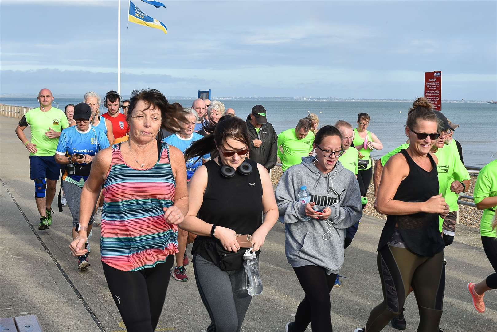 Runners taking part in the inaugural parkrun at The Leas, Minster. Picture: Tony Jones