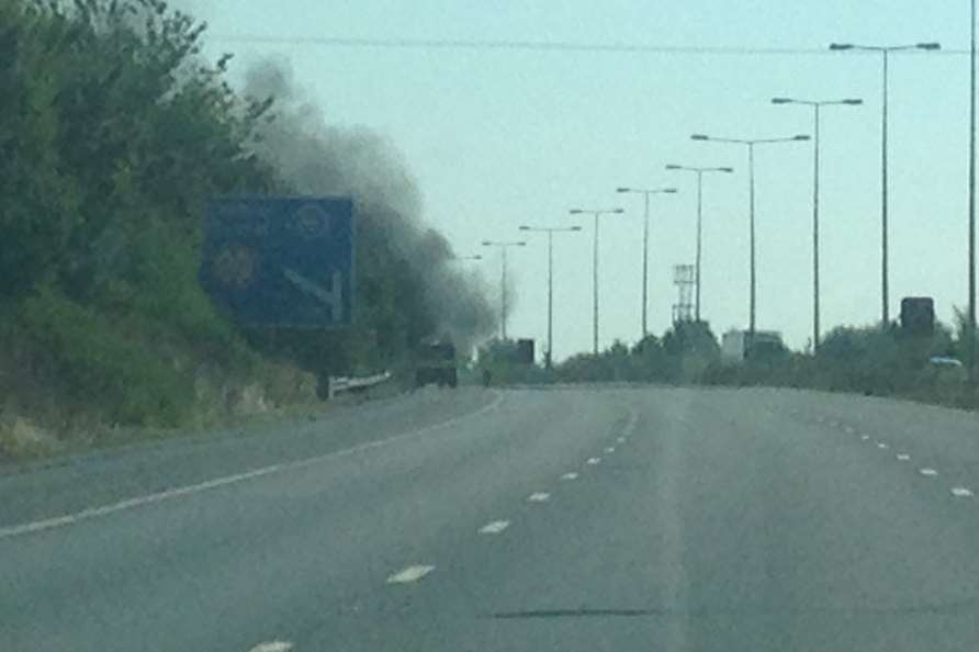 The road was closed. Pic: @kentpoliceroads