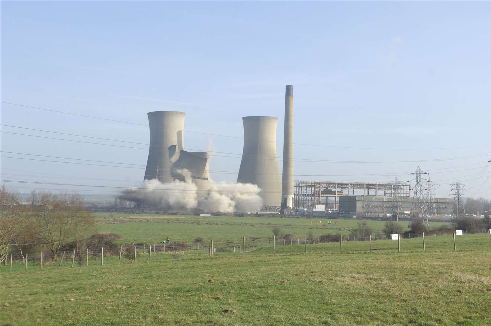 It took just 20 seconds for the towers to come down. Picture: Martin Apps