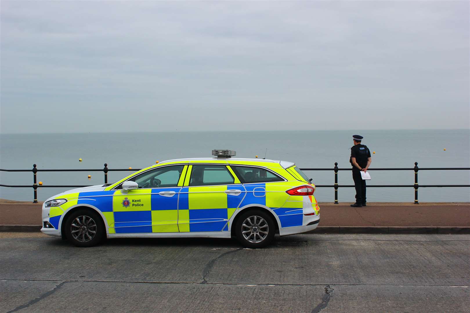 Police close to the spot where the body was found. Picture: Joe Wright