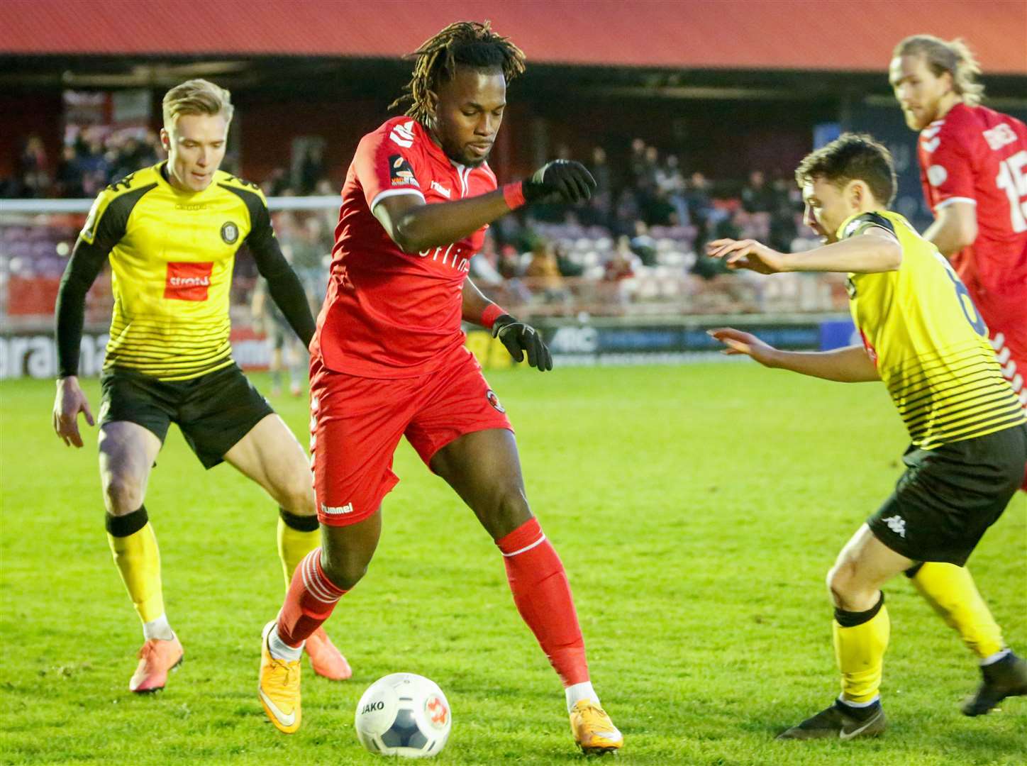 Ebbsfleet's Tomi Adeloye can't wait to take on Sutton United Picture: Matthew Walker