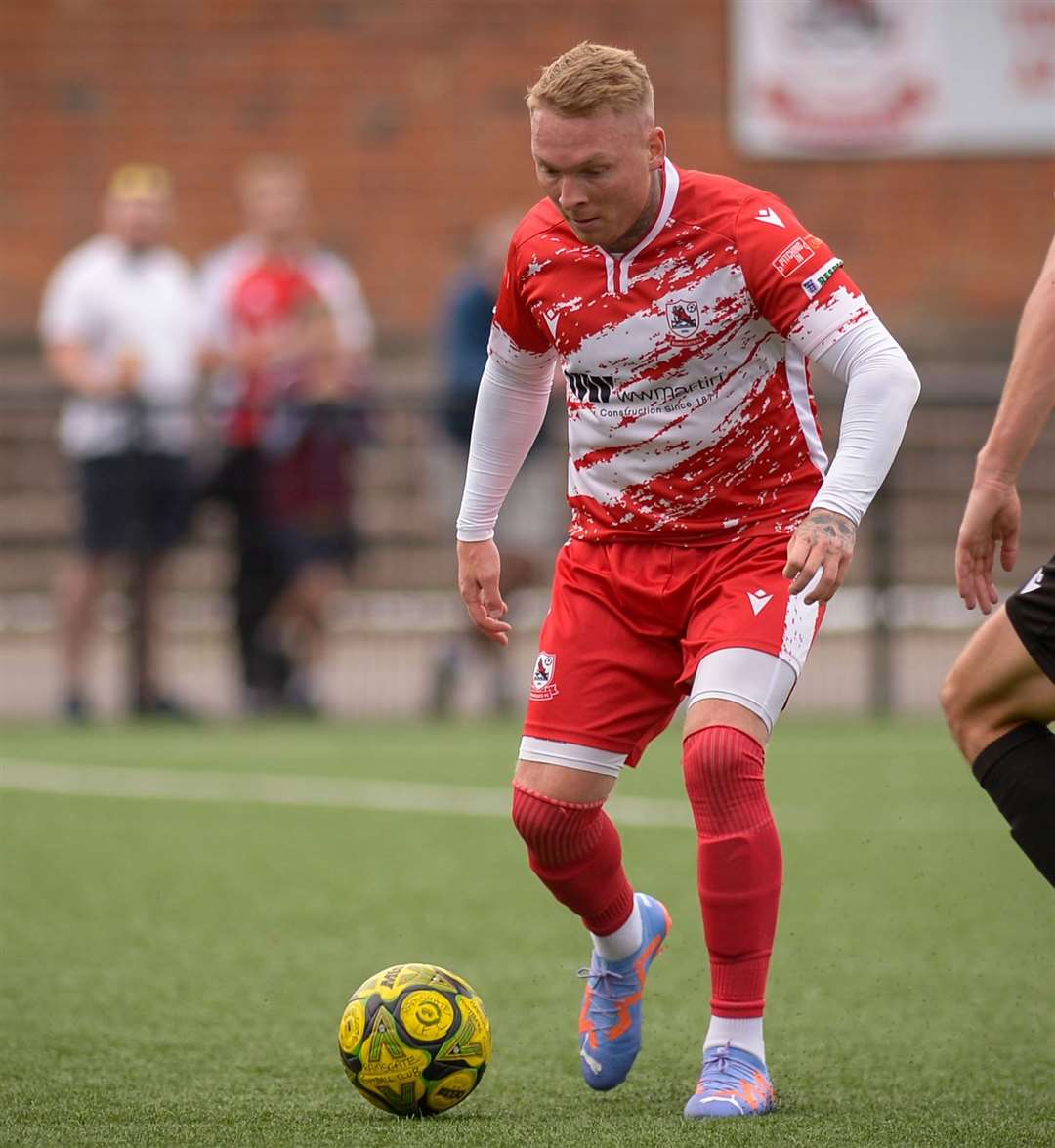 Ramsgate's new signing Myles Judd in action on his debut. Picture: Stuart Watson