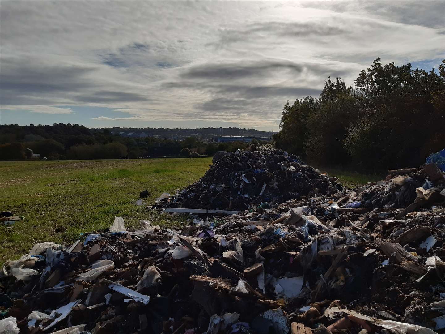 Some of the mounds of rubbish left dumped