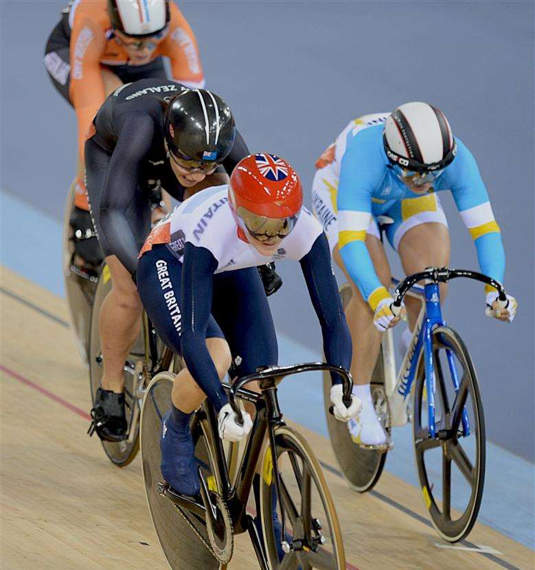 Victoria Pendleton is visiting the Robert Napier School in Gillingham as part of Sport Relief