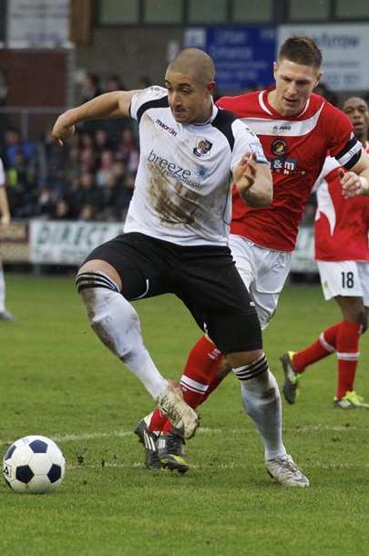 Paul Lorraine in action for Ebbsfleet against Dartford