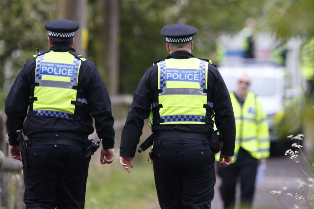 Police at the scene. Picture: Andy Jones