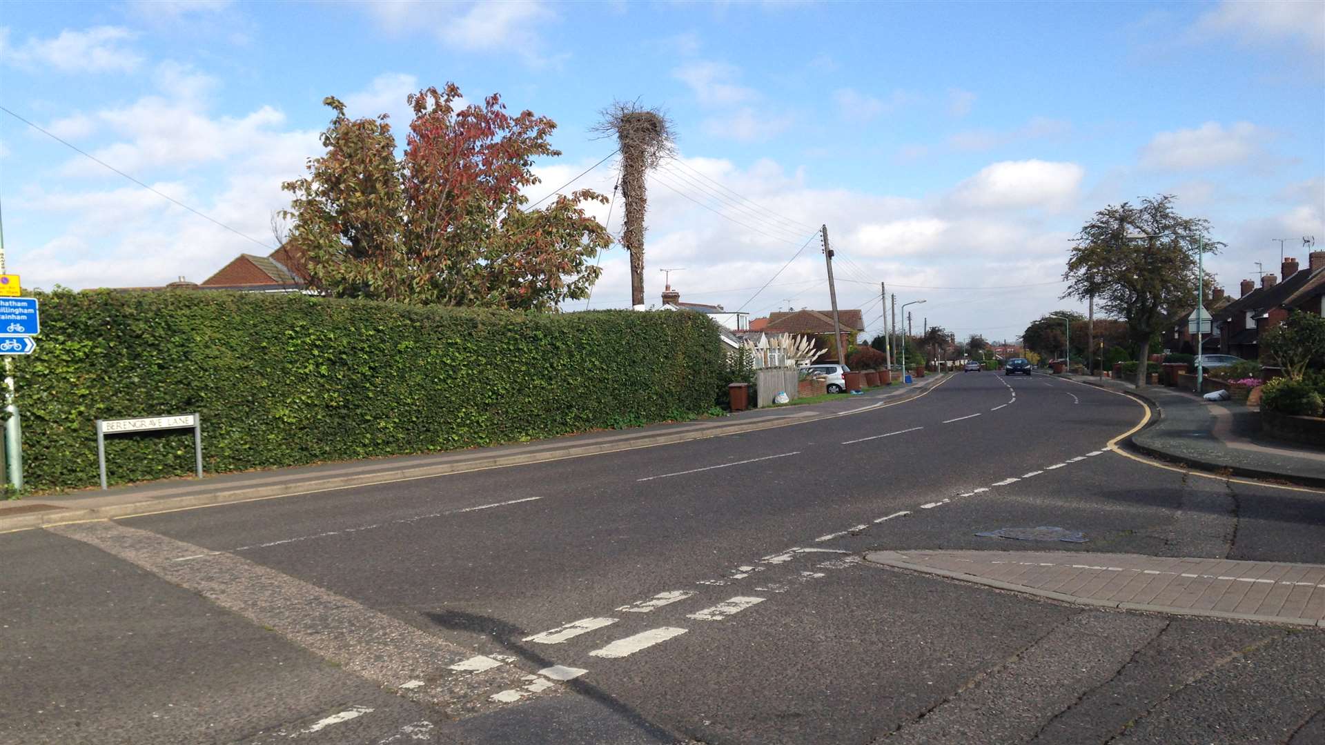 The road near the latest attack site