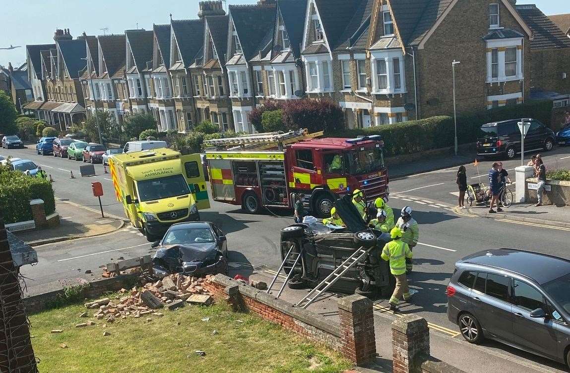 The crash happened in Beltinge Road, Herne Bay