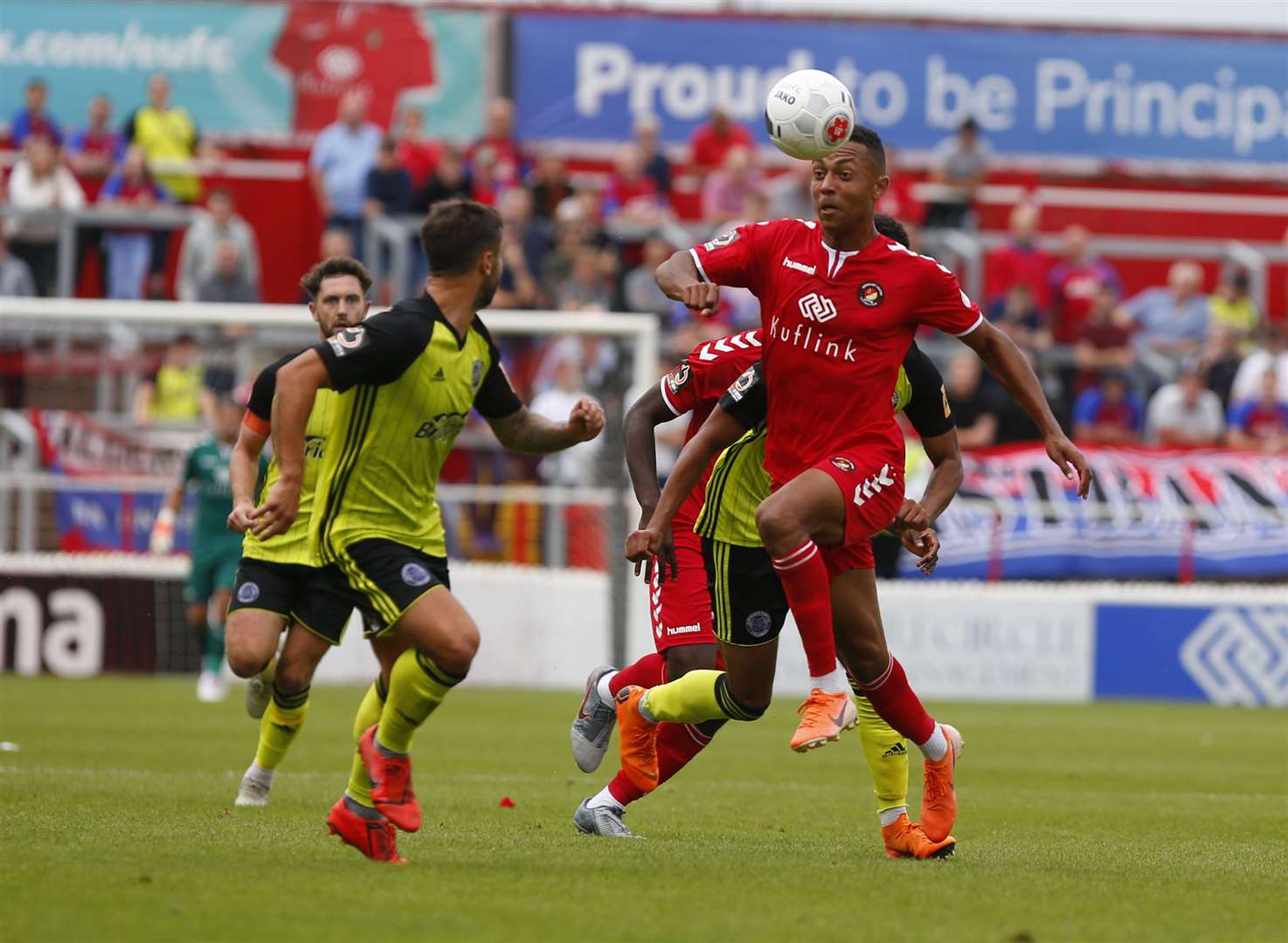 Alex Reid came off the bench to make his Ebbsfleet debut against Aldershot Picture: Andy Jones