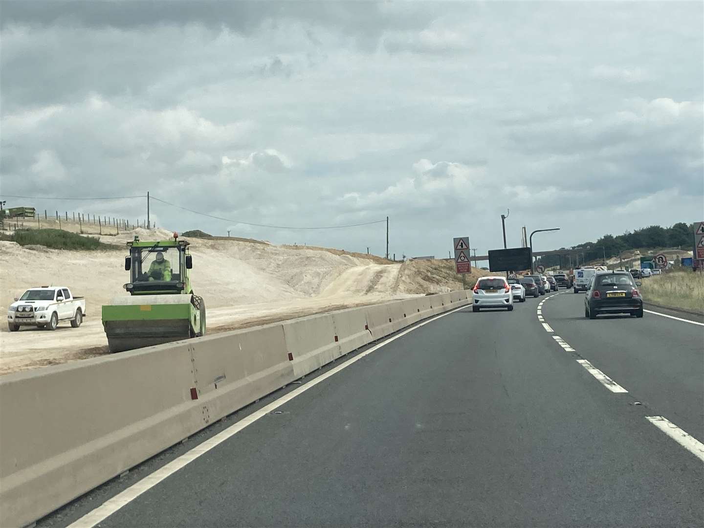 Machines at work on the M2 A249 construction site at Stockbury. Picture: John Nurden