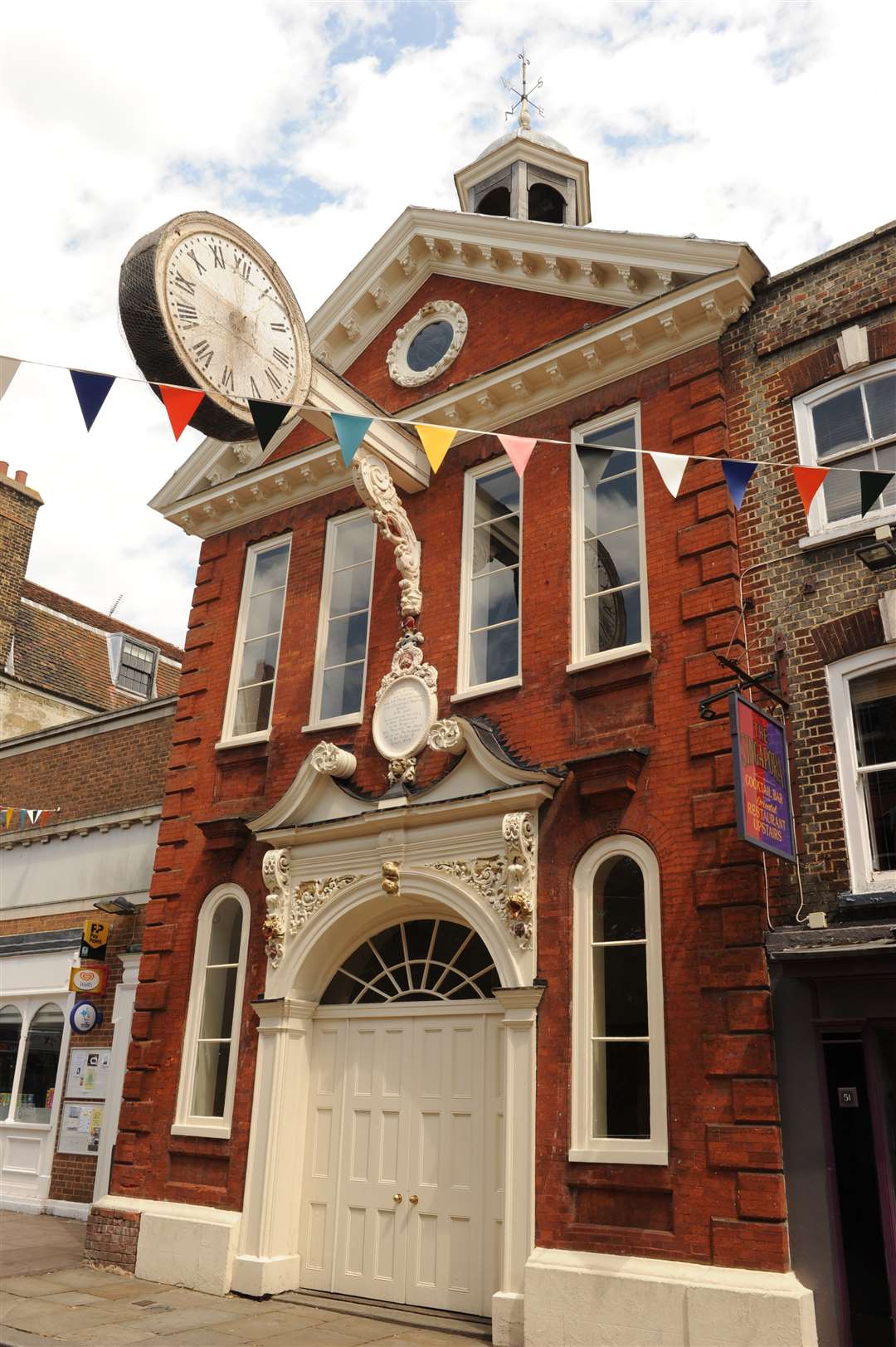 The clock stands still at the Corn Exchange