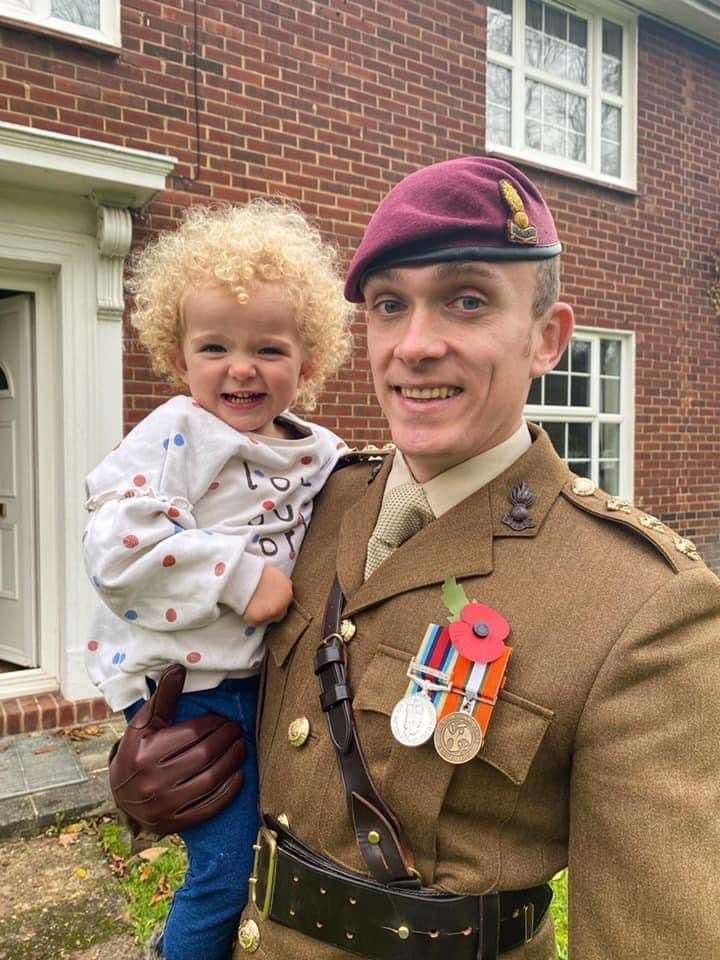 Scott with his daughter. Picture: Scott Fisher