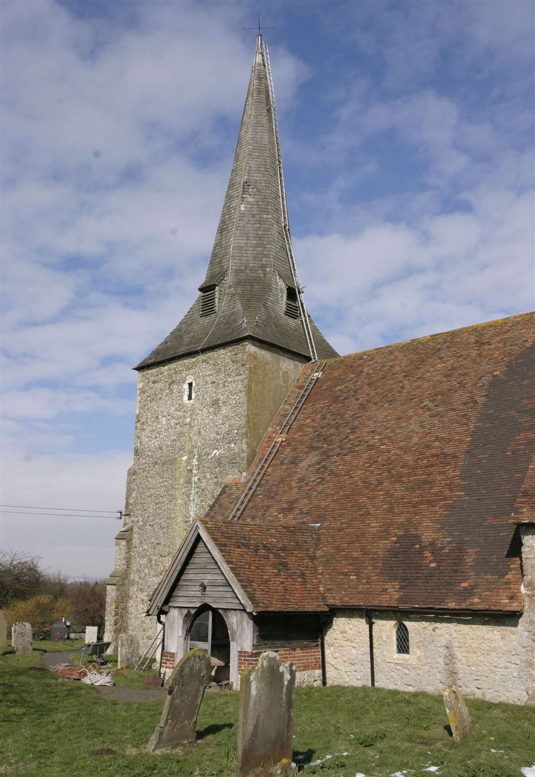 The site is close to Sevington church off the A2070