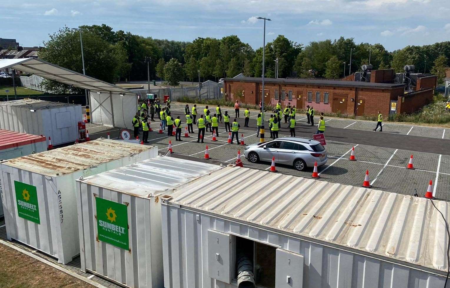 The Victoria Road car park only opened in February, but has now been turned into a Covid-19 test centre. Picture: Barry Goodwin