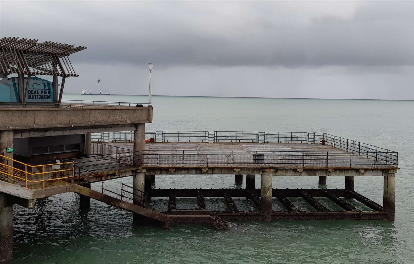 Part of the lower deck at Deal Pier is currently closed off