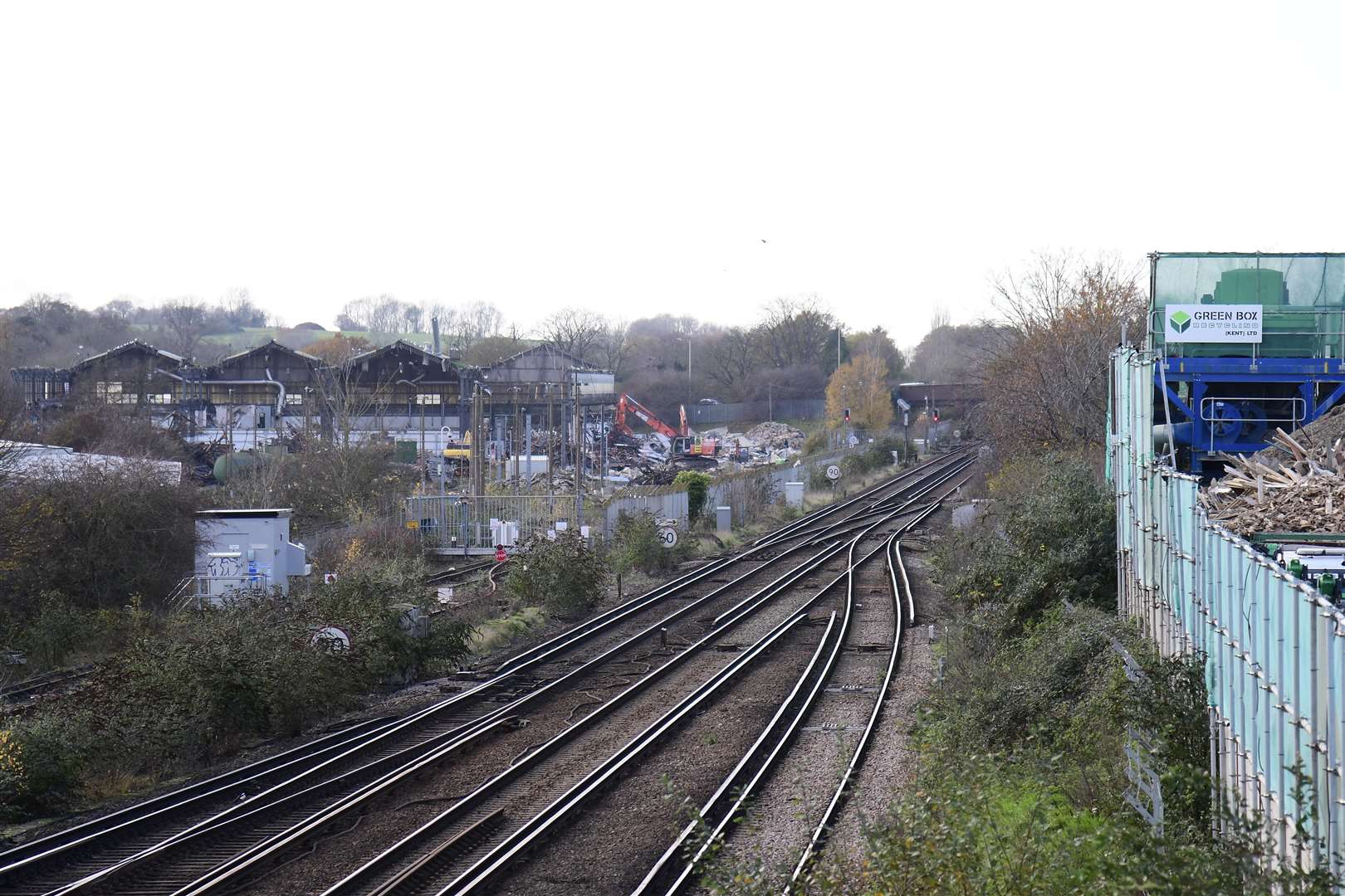 Taken on November 22, this shots shows the site from the other side of the railway line. Picture: Barry Goodwin