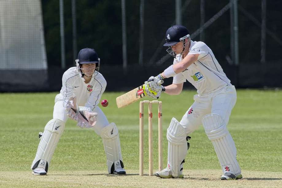 Sam Billings on his way to his impressive century against Bromley. Picture: Andy Payton