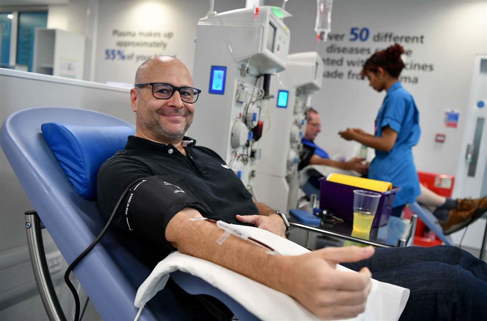 A plasma donation is a similar process to blood donation and takes about 35 minutes. Picture: NHS