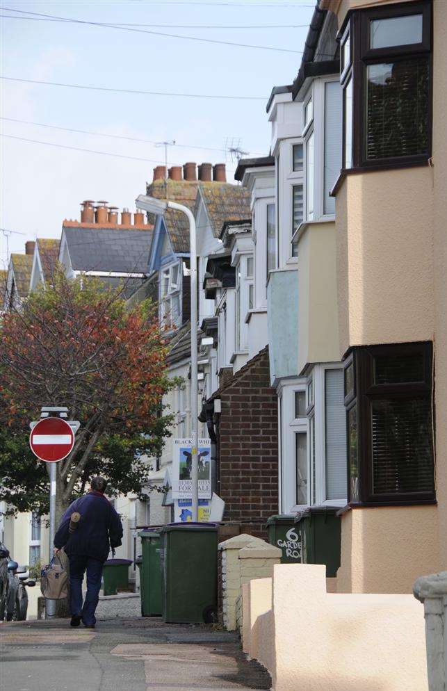 Garden Road where a woman was attacked after disturbing an intruder