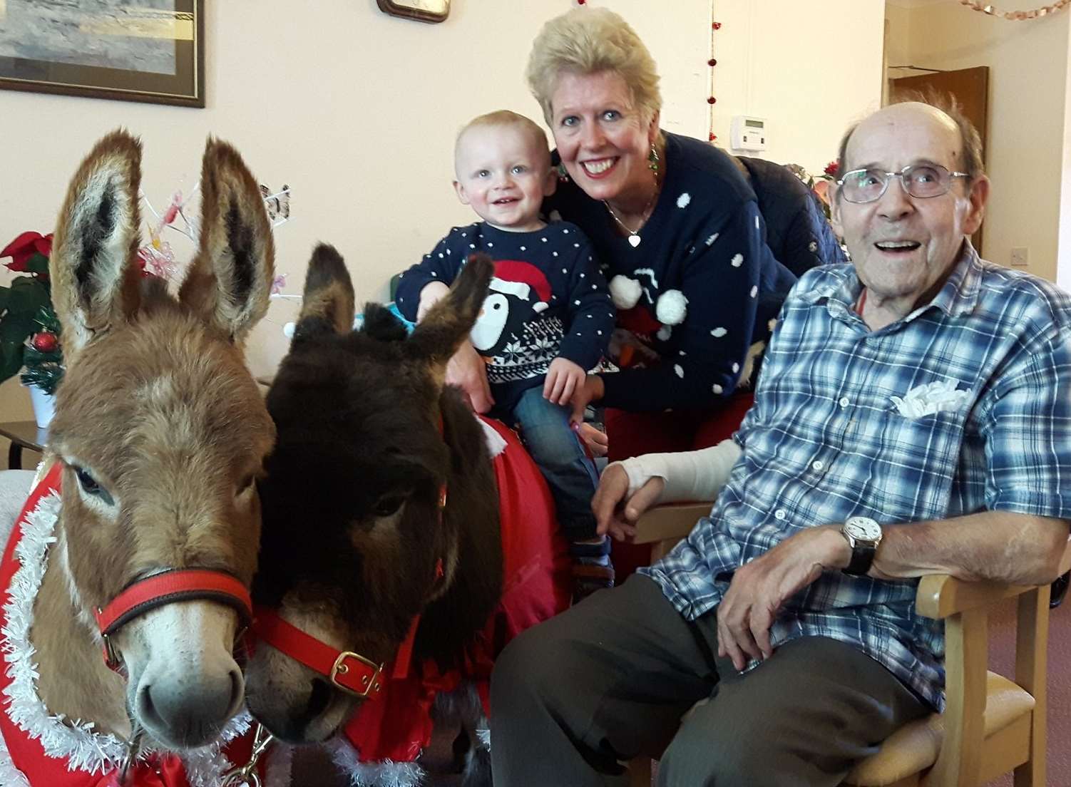 Arthur Grimes, 87, Jayne Ashington and Jackson Howe, one.