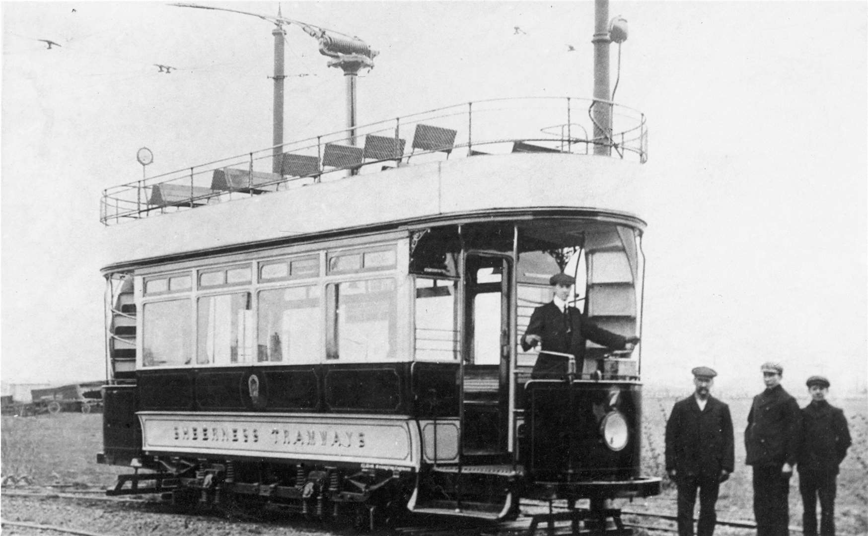 The trams shuttled from the town's pier to its railway station. Picture: Martin and Rosemary Hawkins on behalf of the Blue Town Heritage Centre