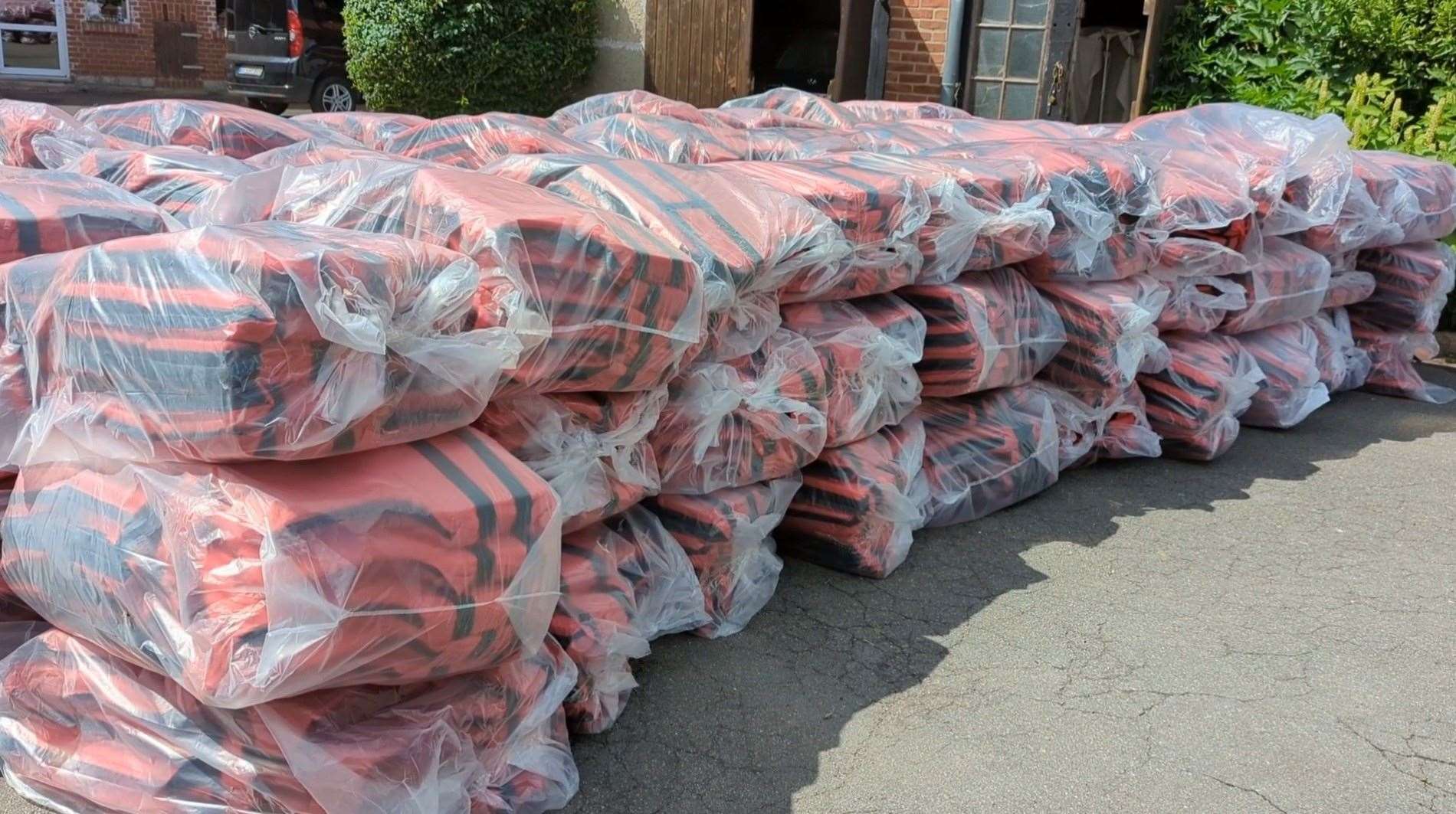 Mounds of life jackets found in Osnabruck, Germany Picture: NCA