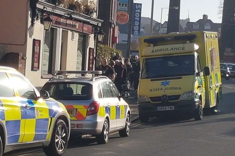 Emergency services descended on the pub