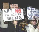 The scene at one of several marches held to oppose the plan