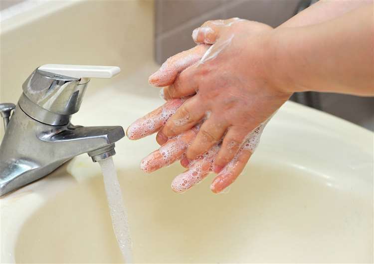 Hand-washing is part of the government's public health advice to prevent the spread of the virus.