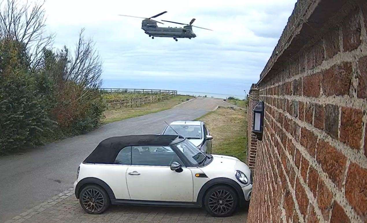 The Chinnock was seen flying over Sandwich earlier this evening