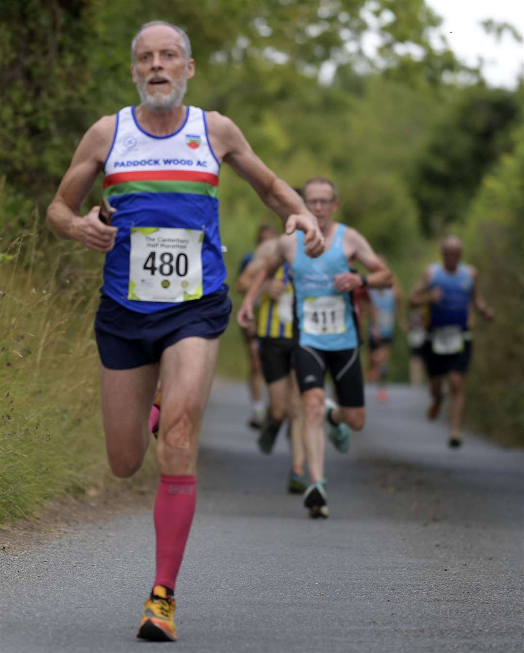 Steve Wright (No.480) was flying the flag for Paddock Wood. Picture: Barry Goodwin