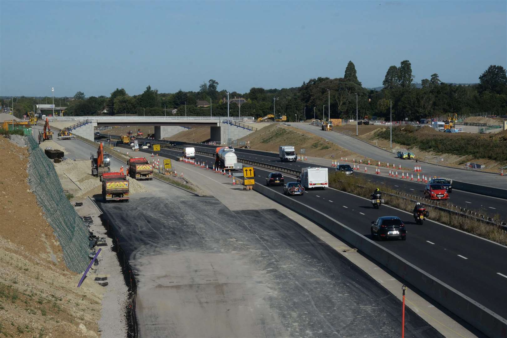 Construction work at the M20 Junction 10a site Picture: Chris Davey