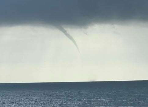 Anna Blake was visiting Hythe Beach on Monday when she saw the twister a couple miles off shore. Photo: Anna Blake