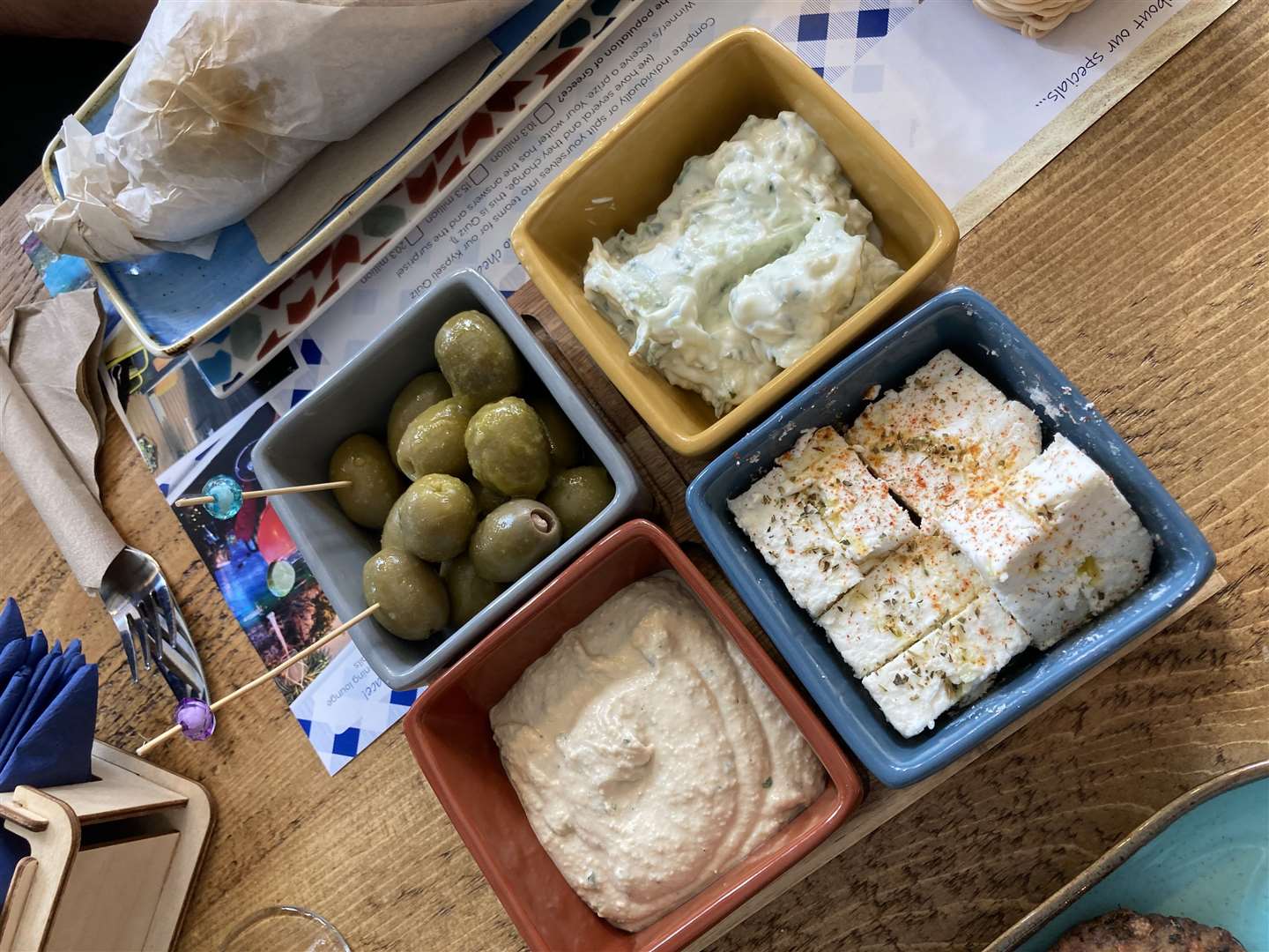 The mezze selection