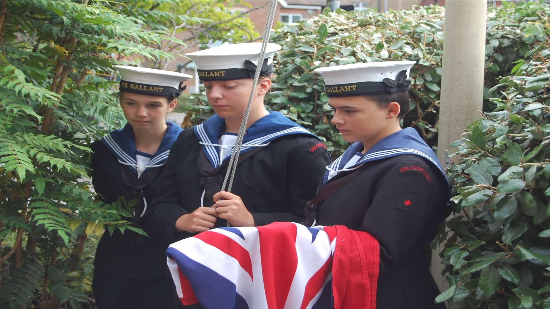 (left-right) Cadet First Fielder, Cadet First Pilkington and Cadet Hunt-Smith