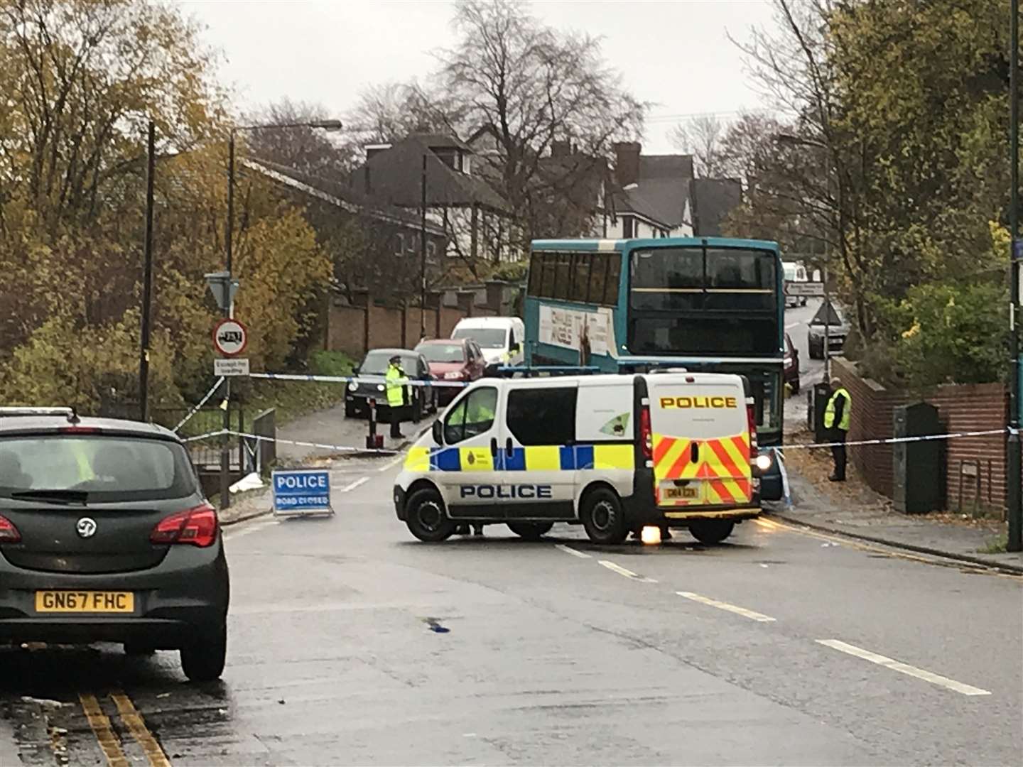 The scene of the crash in Borstal