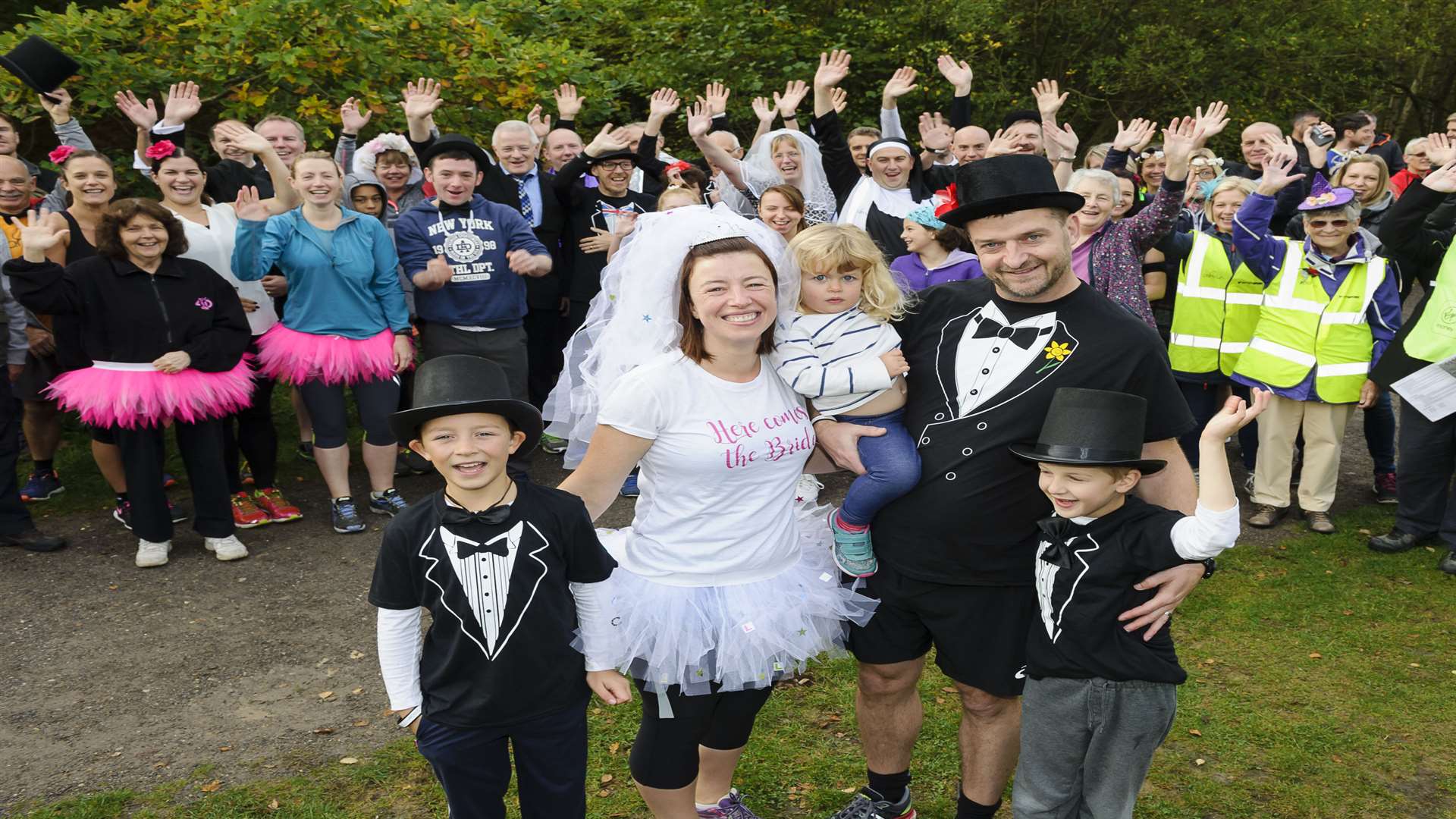 Matt and Becky with children from left, Jack Roberston, 8, Emily Baxter, 2, and Oliver Baxter, 7. Picture: Andy Payton