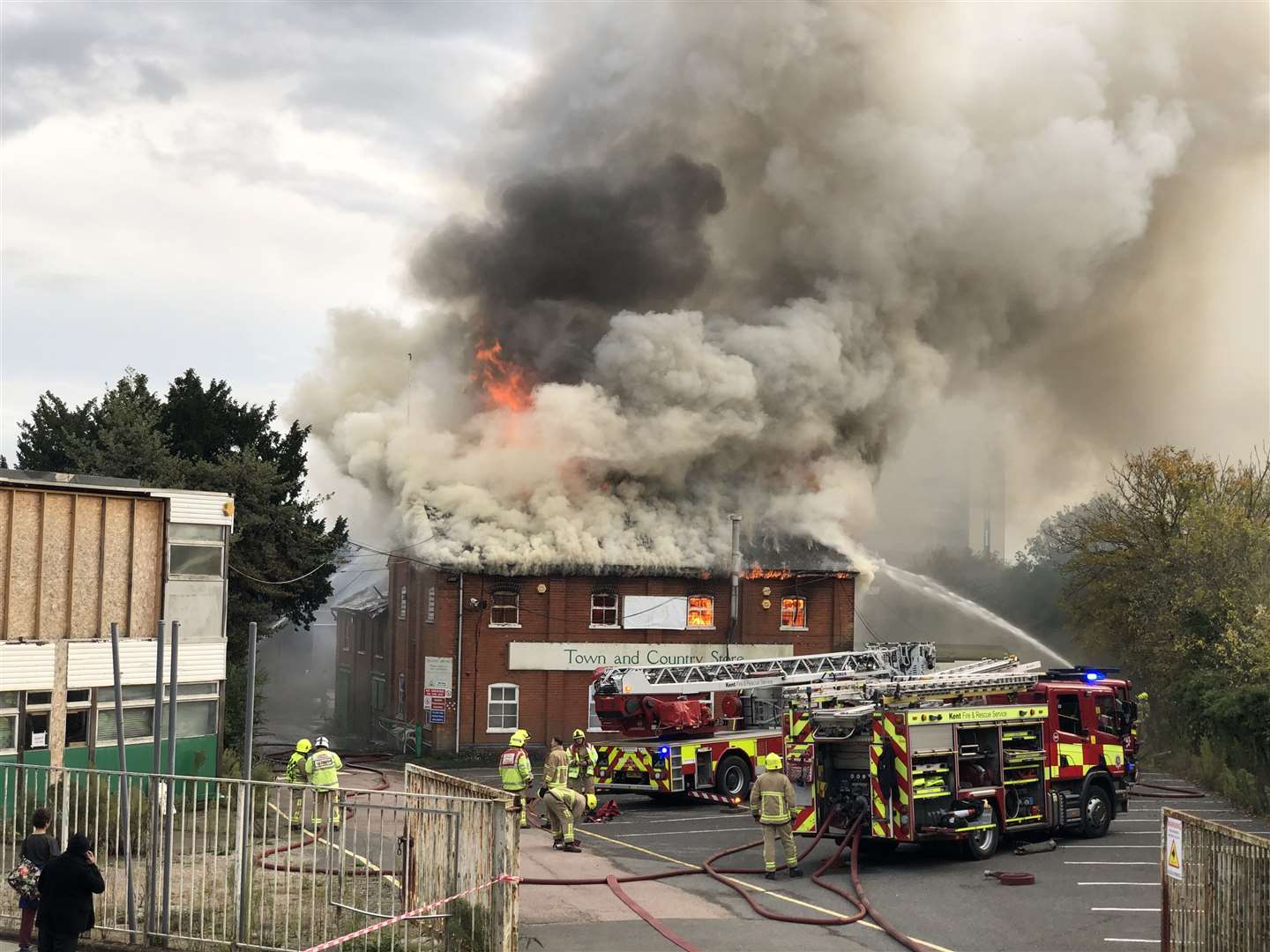 The fire at the Kent Wool Growers site in 2019. Picture: Barry Goodwin