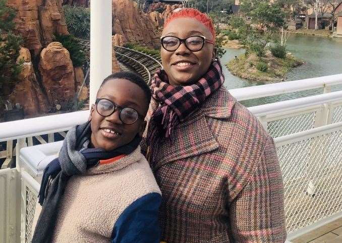 Sarah Adenaike and her son Joseph Odedele