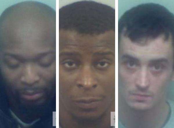 From left, Seun Daramola, Rene Joseph and Kirk Huggins. Picture: Kent Police (5867372)