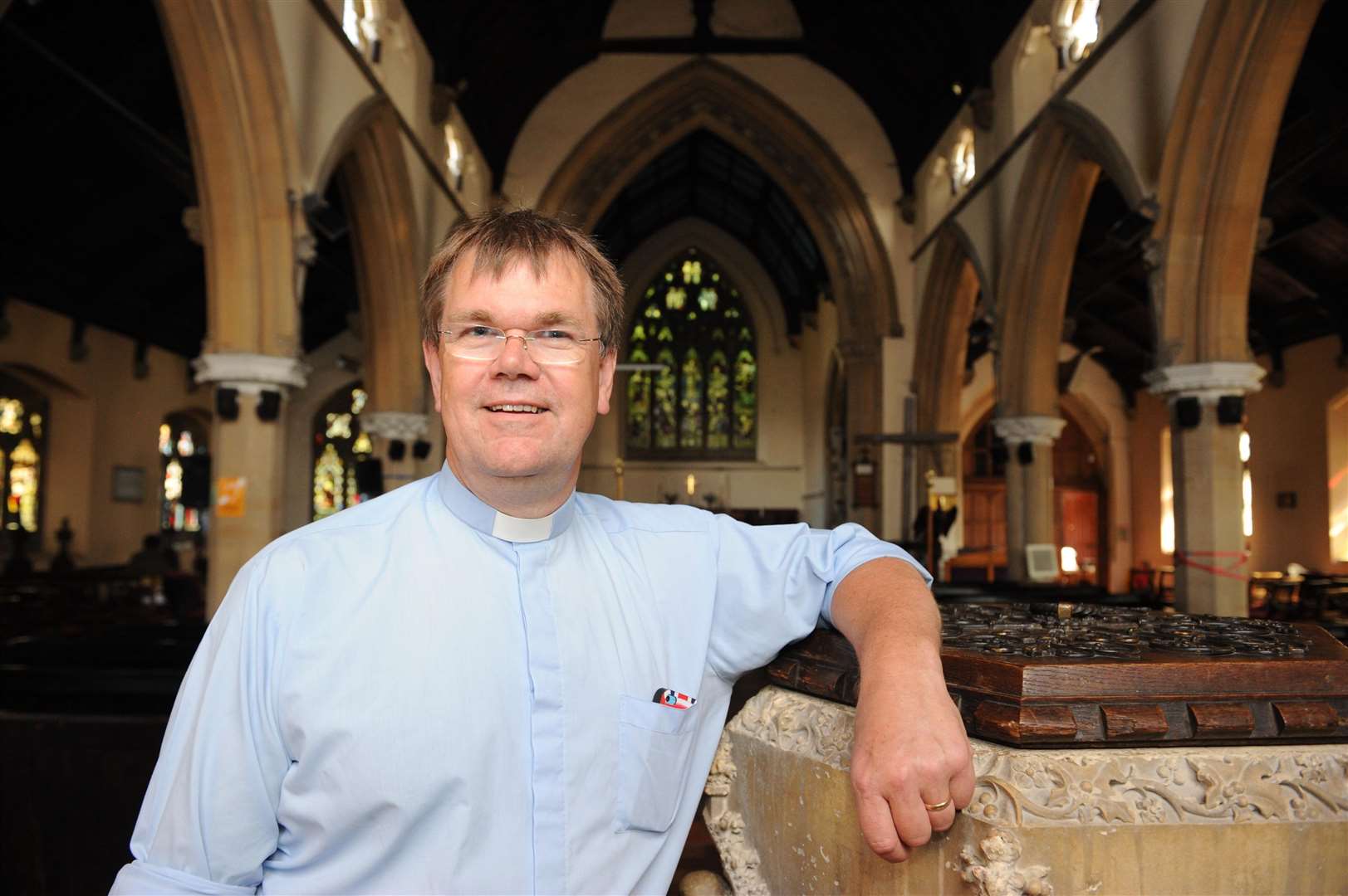 Revd Andrew Avery chased three men away