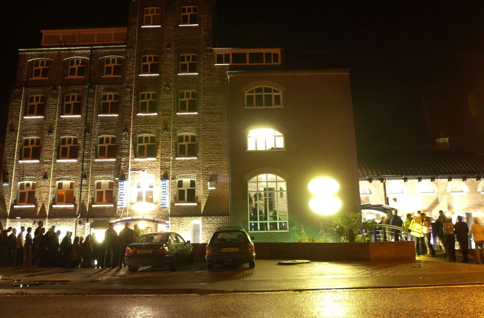 Queues at Ashford's Liquid nightclub's first night. Picture Dave Downey