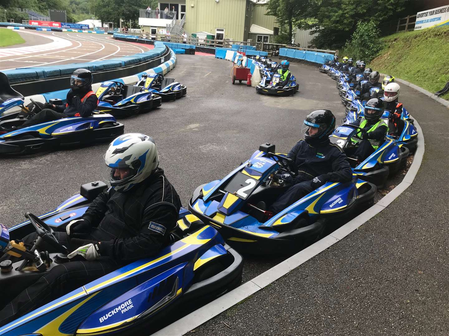 Ready for the off in the pit lane