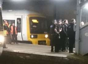 Armed police at Gillingham train station