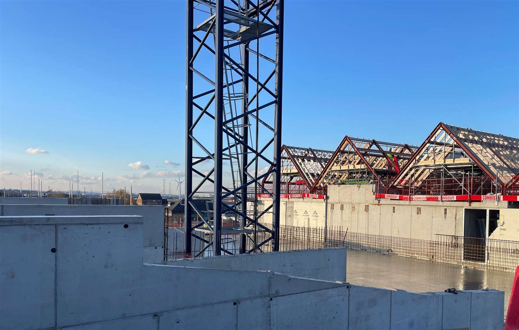 The top of the new multi-storey car park which will have 186 spaces altogether