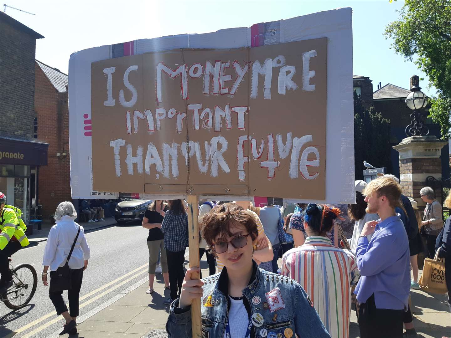 Protester Vivienne Hardy, 16, of Deal